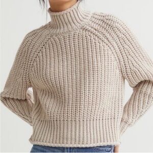 H&M Cream Knit Turtleneck Sweater